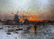 Walter Moras Winterabend oil painting on canvas